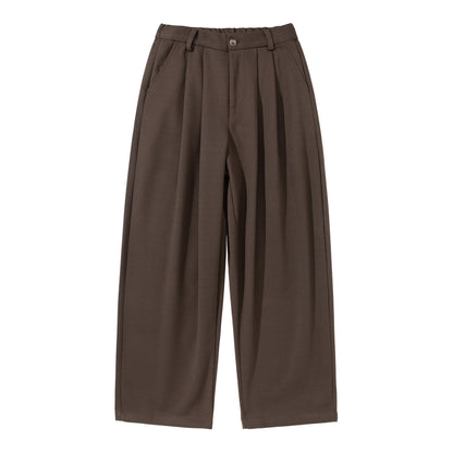 Women's High-Waisted Culotte Pants with Pleats and Elastic Back EVA-US
