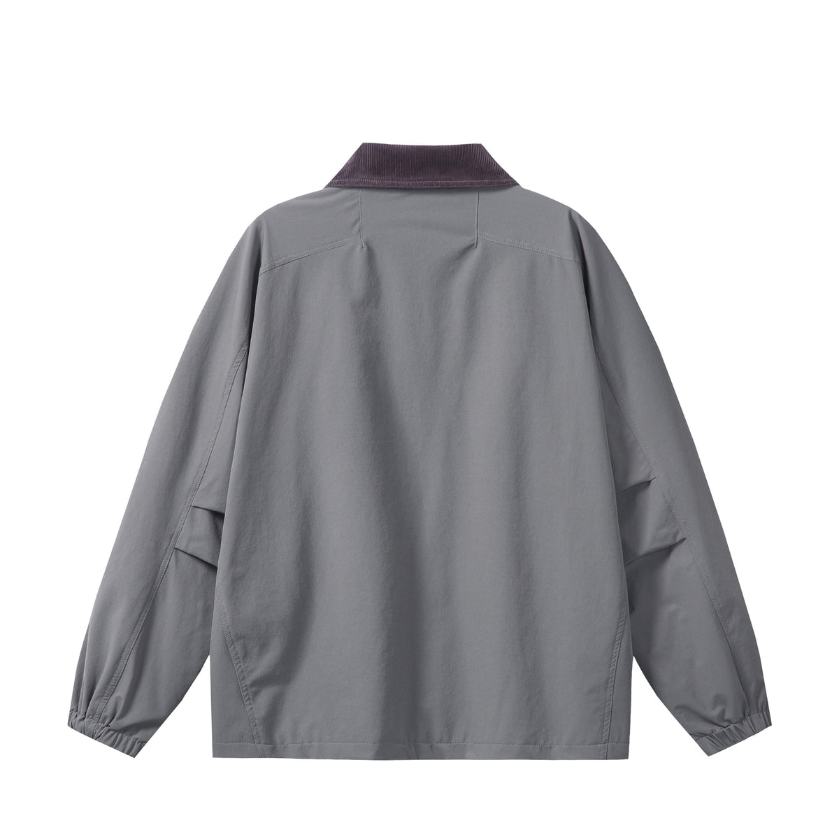 Unisex Short Cut Boxy Blouson with Cord Collar, Zipper and Utility Flap Pockets EVA-US