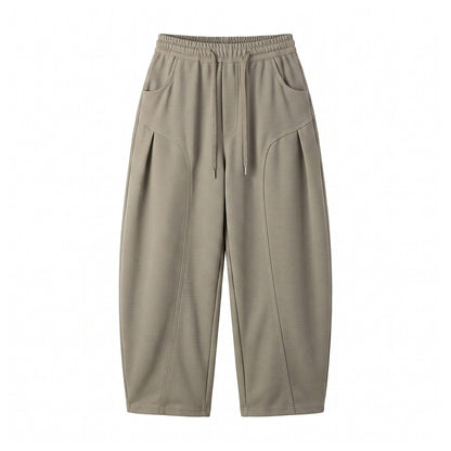 Women Relaxed-Cropped Jogpant with drawstring, side pleats and inset pockets EVA-US