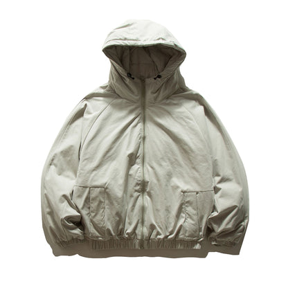 Unisex Oversized padded hoodie jacket with elastic hem and concealed pockets EVA-US
