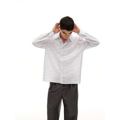 Unisex Wide-cut oversized shirt made of lightweight cotton blend with Kent collar and chest pocket EVA-US