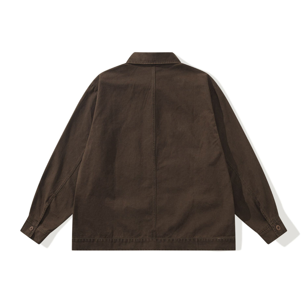 Men's Boxy Canvas Utility Blouson Jacket with Large Flap Pockets EVA-US