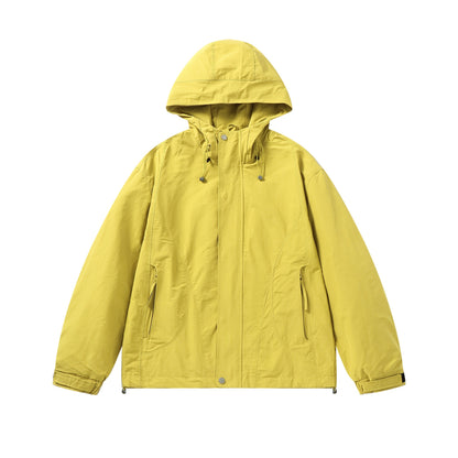 Unisex Short-cut water-resistant hooded jacket in boxy cut with drawstring and adjustable cuffs EVA-US