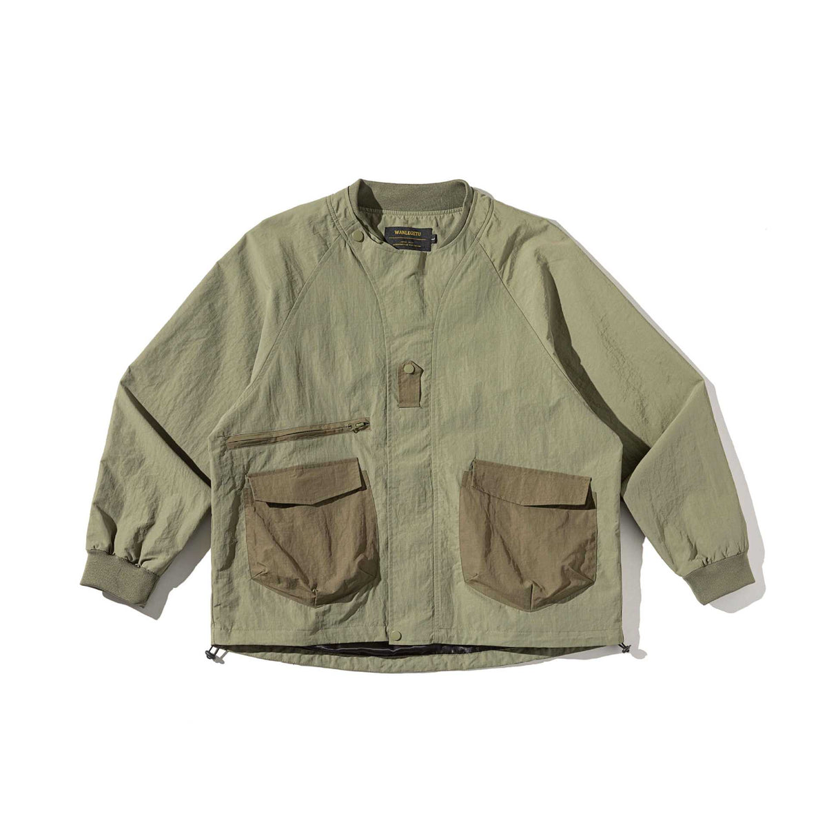 Men's technical short jacket in utility look with large flap pockets EVA-US