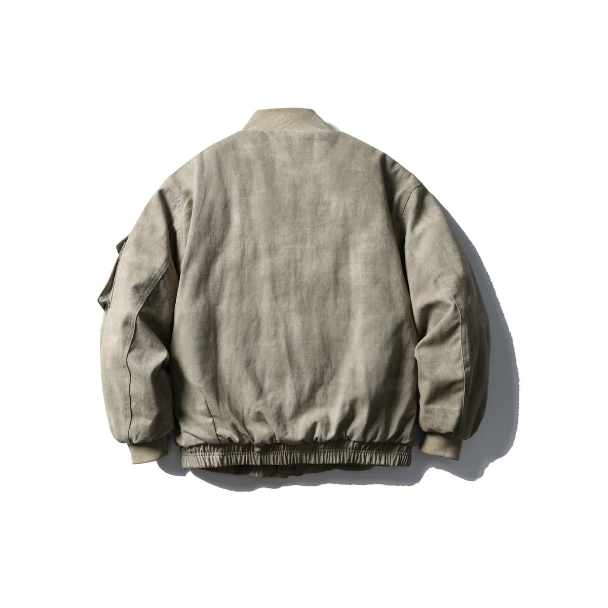 Men's Boxy Utility Blouson Jacket with Stand-up Collar, Cargo Sleeves and Applied Flap Pockets EVA-US
