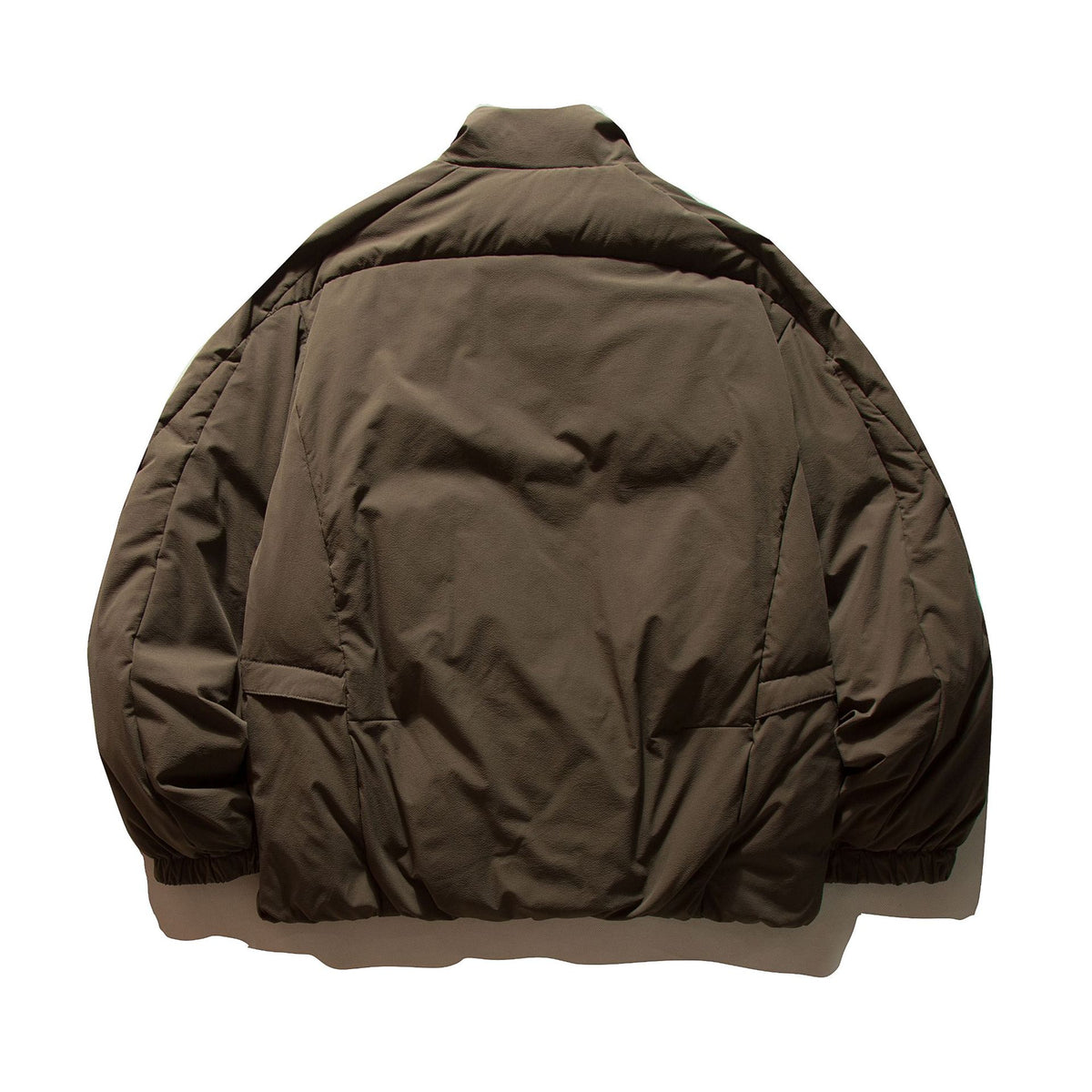 Men's Boxy Thermal Puffer Jacket with overlapping stand-up collar and patch flap pockets EVA-US