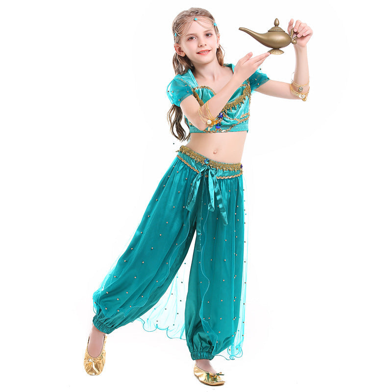 Girl exotic belly dance costume with sparkling details EVA-US