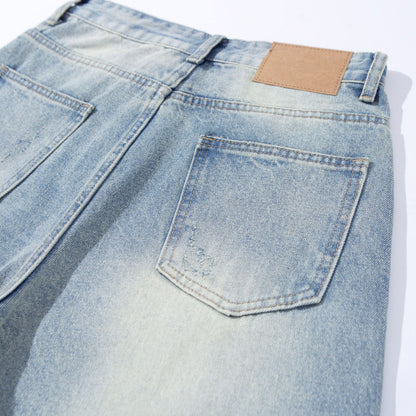 Women high-waisted cropped jeans in culotte cut with wide leg design EVA-US