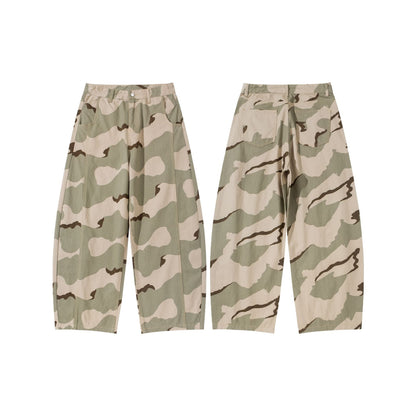 Women Wide Cropped Cargo Pants in Camouflage Utility Look EVA-US