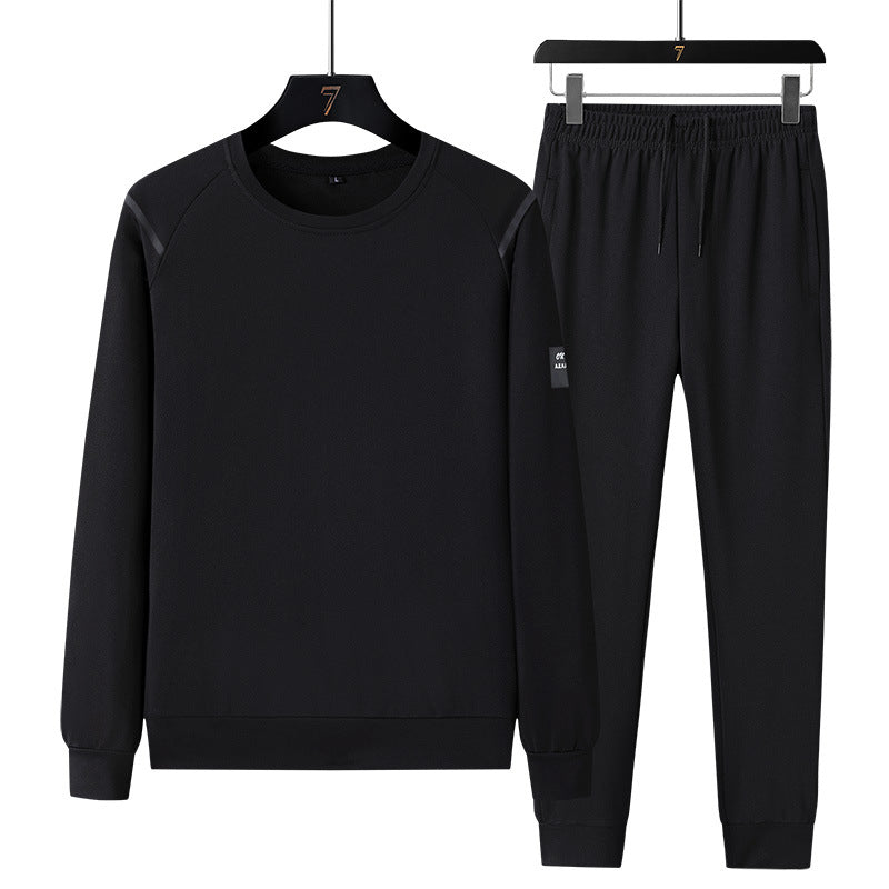 Men's sporty tracksuit set with zip jacket, round neck sweatshirt and slim fit jogging pants EVA-US
