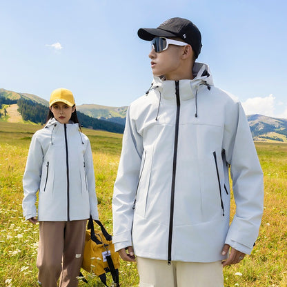 Women's Weatherproof Urban Trekking Jacket with Thermal Fleece Lining and Welded Zippers EVA-US