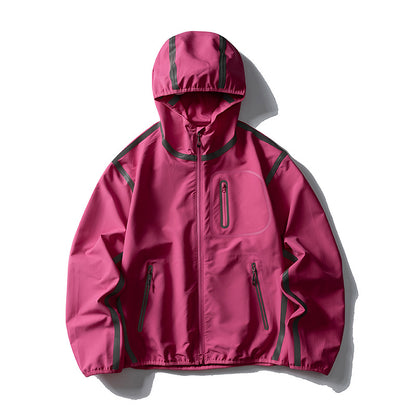 Unisex Waterproof Softshell Outdoor Jacket with Welded Seams and Hood EVA-US