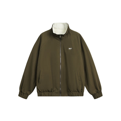 Unisex Lightweight Fleece Outdoor Jacket with Zipper Chest Pocket and Elastic Hem EVA-US