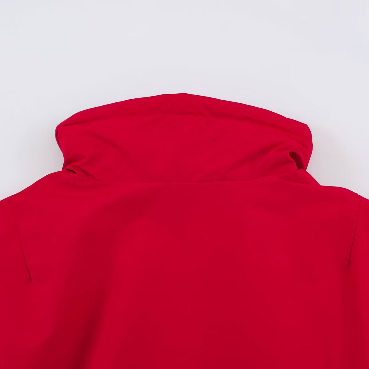 Women's Cropped Oversize Windbreaker with high funnel collar, drawstring and gathered elastic waistband EVA-US