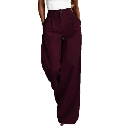 Women's Wide Suit Trousers with Elegant Pleats EVA-US