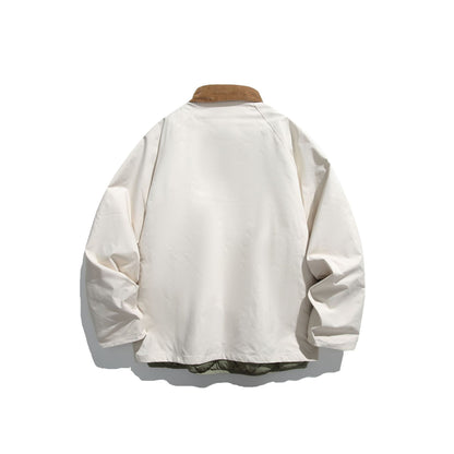 Men's Windproof Blouson with Cord Collar and Removable Padded Lining EVA-US