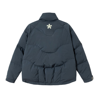 Men's short padded winter jacket with a high stand-up collar EVA-US