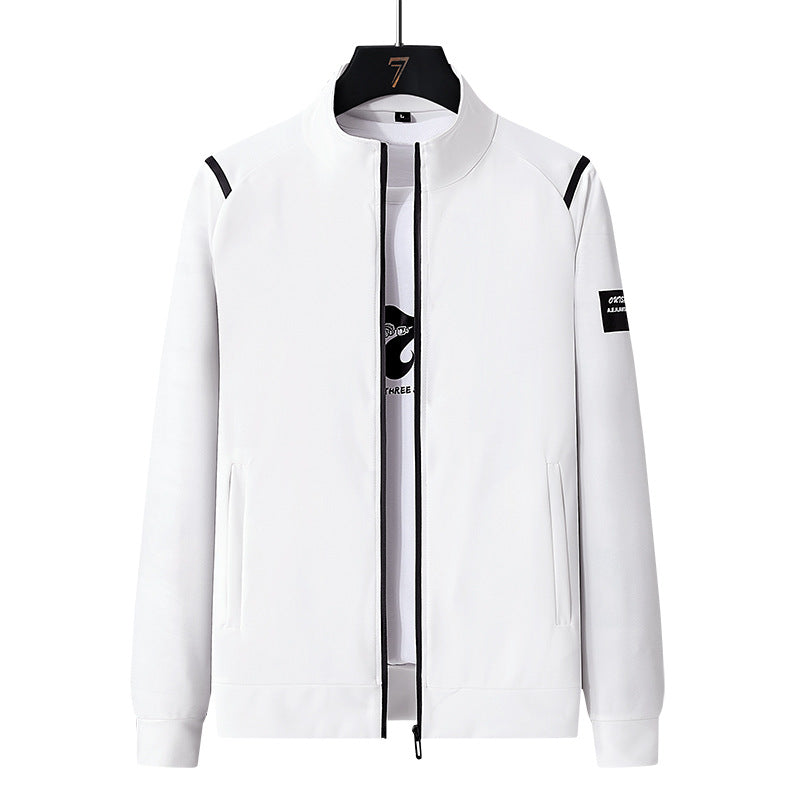 Men's sporty tracksuit set with zip jacket, round neck sweatshirt and slim fit jogging pants EVA-US