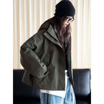 Women Padded Oversize Parka with Hood and Technical Weather Protection EVA-US