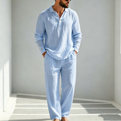 Men's Casual Linen Pajamas EVA-US