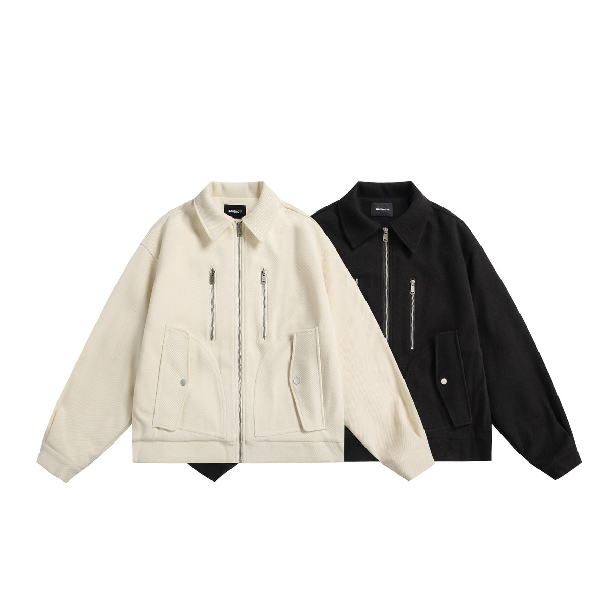 Unisex Boxy Blouson Jacket with technical double zip and oversized silhouette EVA-US