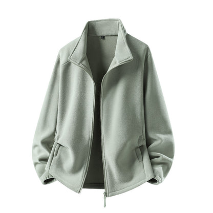 Women's fleece jacket with stand-up collar, full-length zipper, and thermal insulation EVA-US