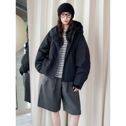 Women Padded Oversize Parka with Hood and Technical Weather Protection EVA-US