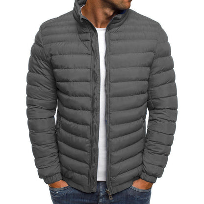Men's lightweight quilted jacket with high collar and optimal insulation EVA-US