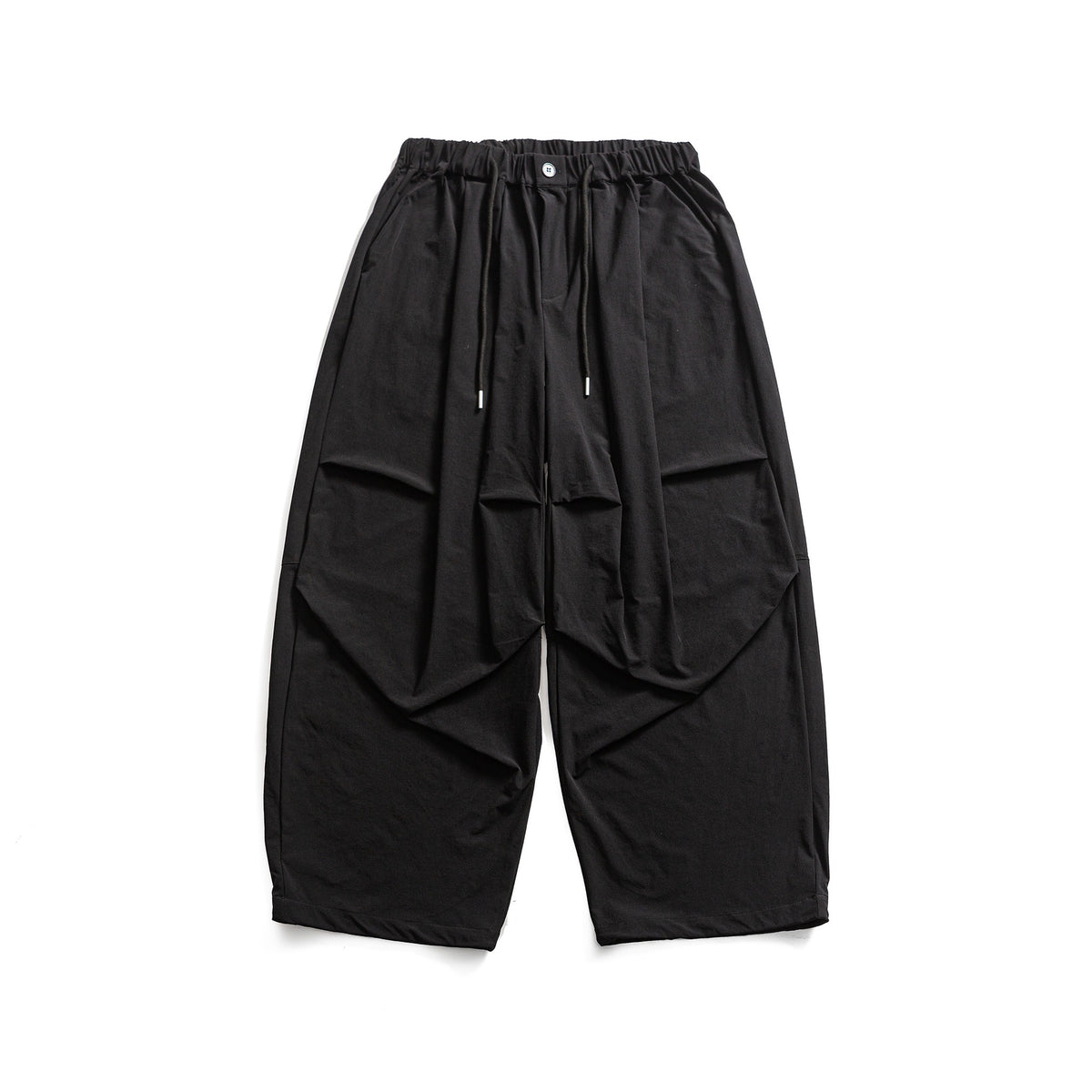 Women's Wide Cropped Cargo Culotte with Drawstring Waistband and Pleat Detail