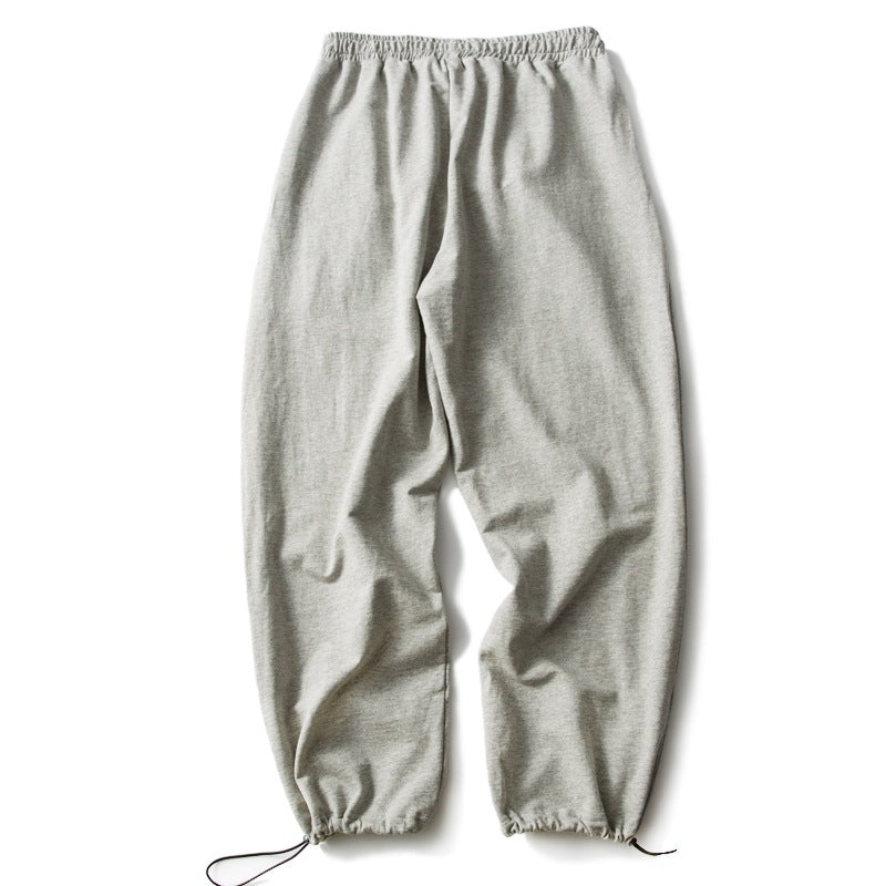 Unisex Relaxed-Fit Jogging Pants with Elastic Waistband, Drawstring and Adjustable Hem