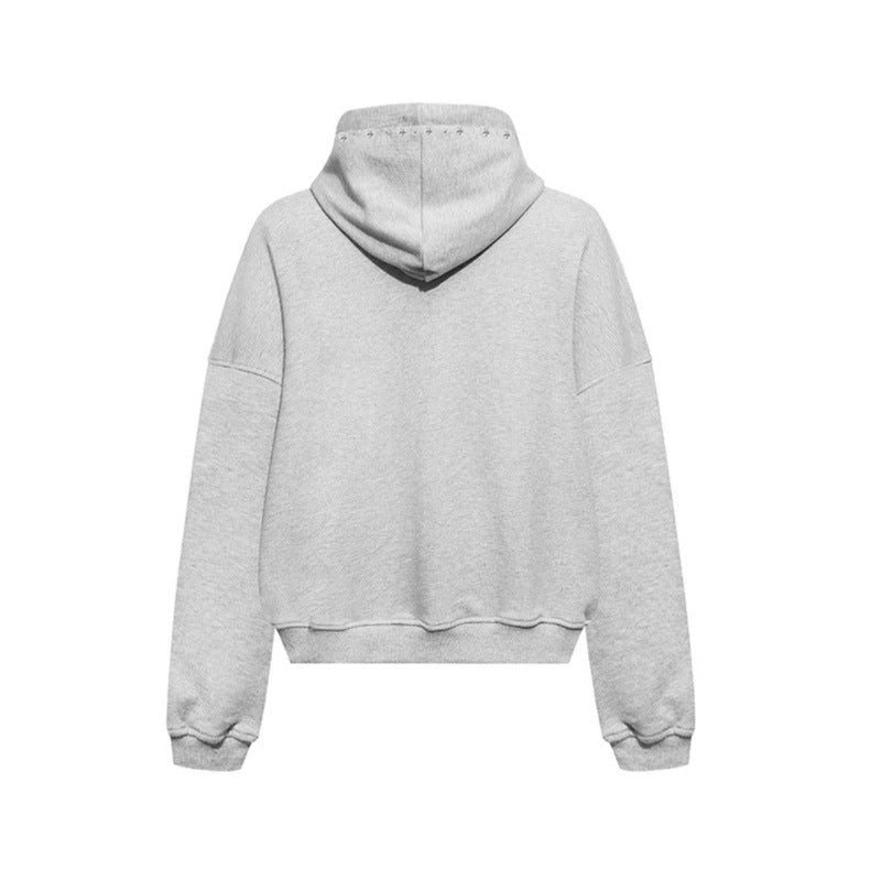 Women’s hooded zip jacket with stud trim and oversized fit EVA-US