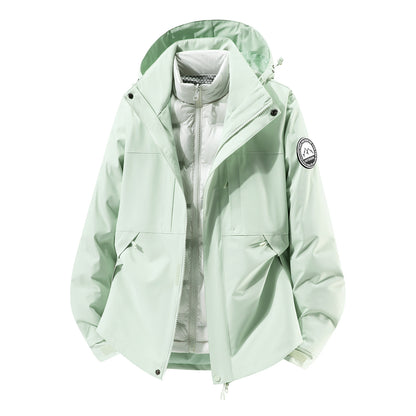 Men's two-layer hardshell parka with removable padded vest and technical hood EVA-US