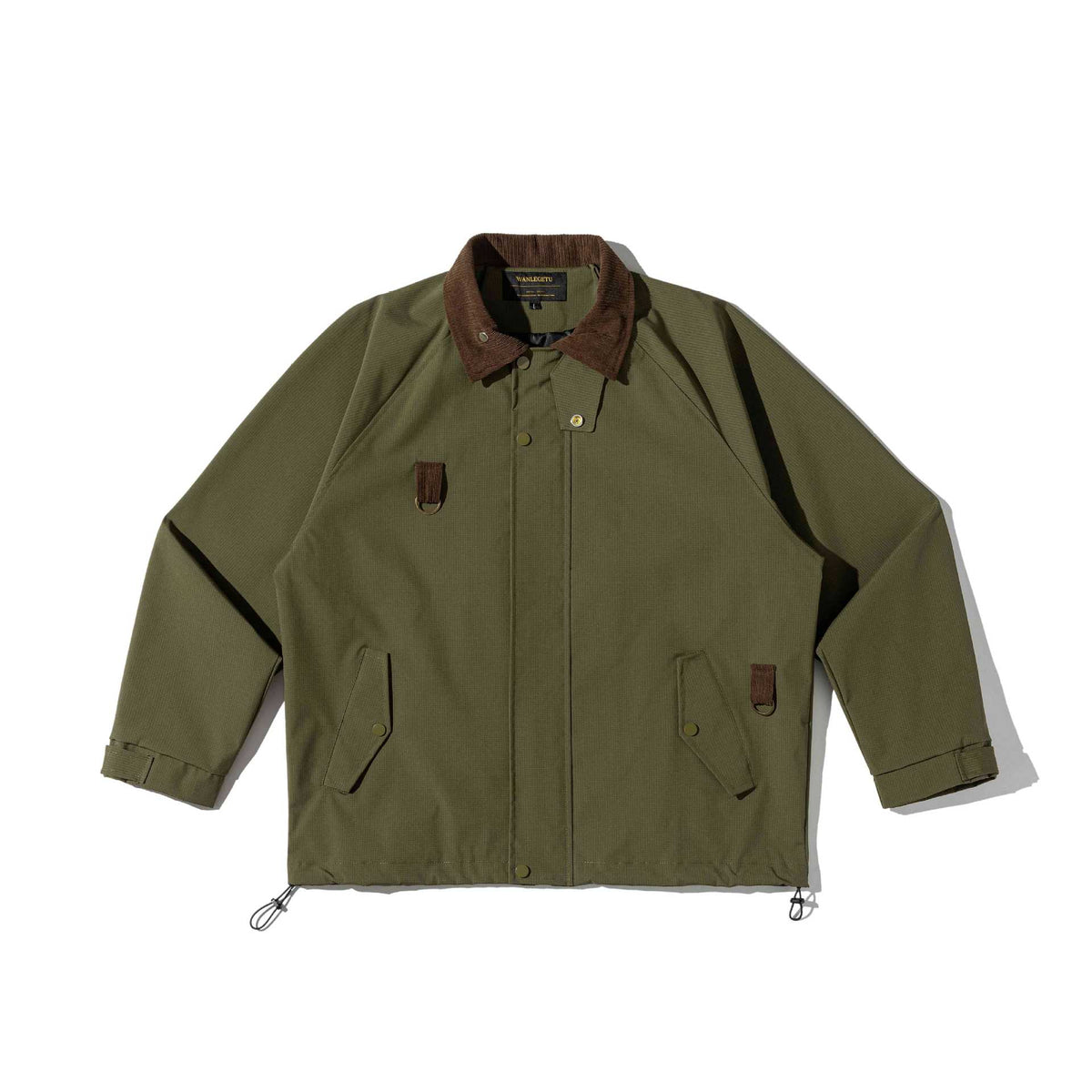 Men's field jacket in parka style with cord collar and utility details EVA-US