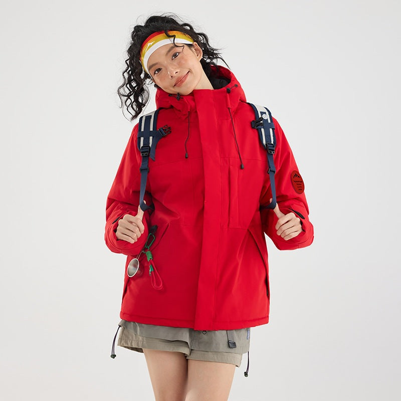 Women's Padded Winter Jacket with Hood, Water Repellent and Windproof EVA-US