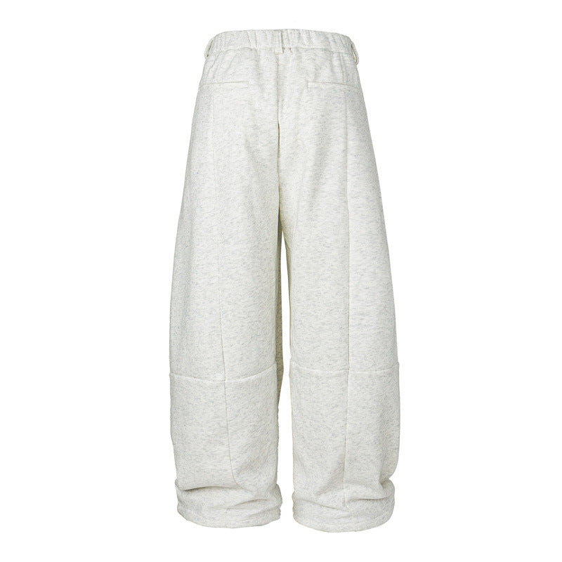 Women Wide High-Waist Jogging Pants made of French Terry with Cuffed Hem