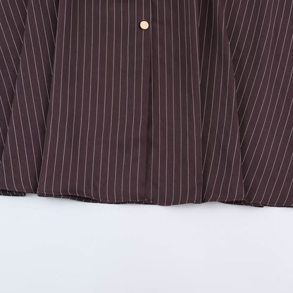 Women’s shirt dress in pinstripe look with waist belt EVA-US