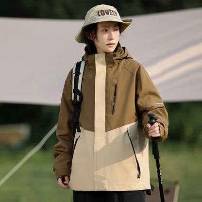 Men's Two-Tone Wind and Water-Repellent Softshell Jacket with Hood EVA-US