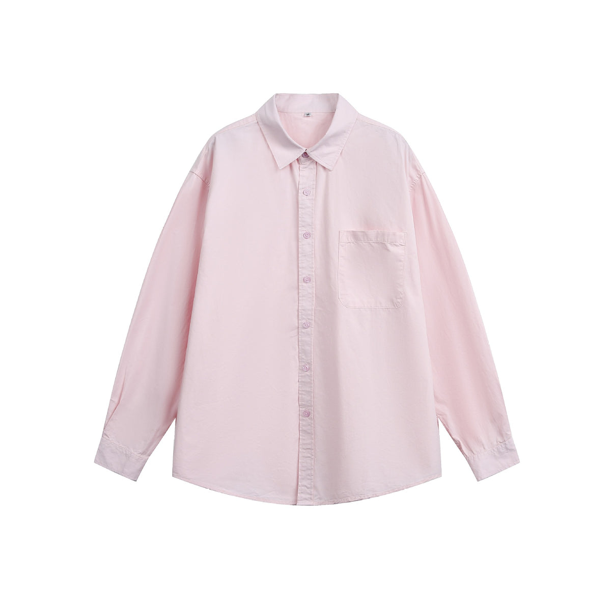 Women Oversize Casual Shirt with Drop Shoulder and Chest Pocket EVA-US
