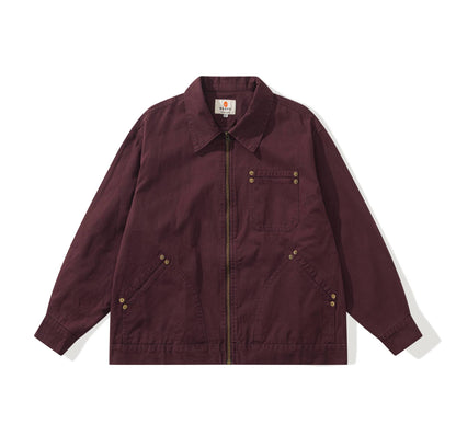 Unisex Boxy-Worker jacket made of durable twill with metal zipper and multitasking pockets EVA-US