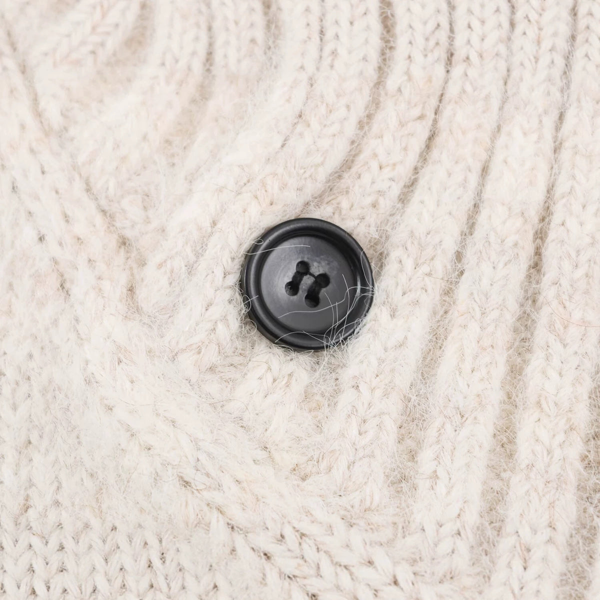 Women's Oversized Knit Sweater with High Ribbed Collar, Button Detail and V-Neck EVA-US