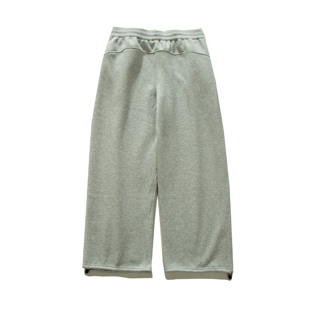 Women's Wide Sweat Culotte with Drawstring, Decorative Seams and Adjustable Hem EVA-US