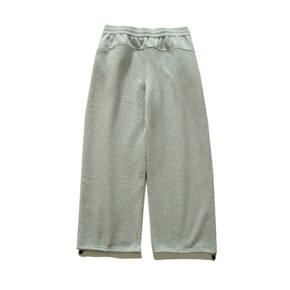 Women's Wide Sweat Culotte with Drawstring, Decorative Seams and Adjustable Hem EVA-US