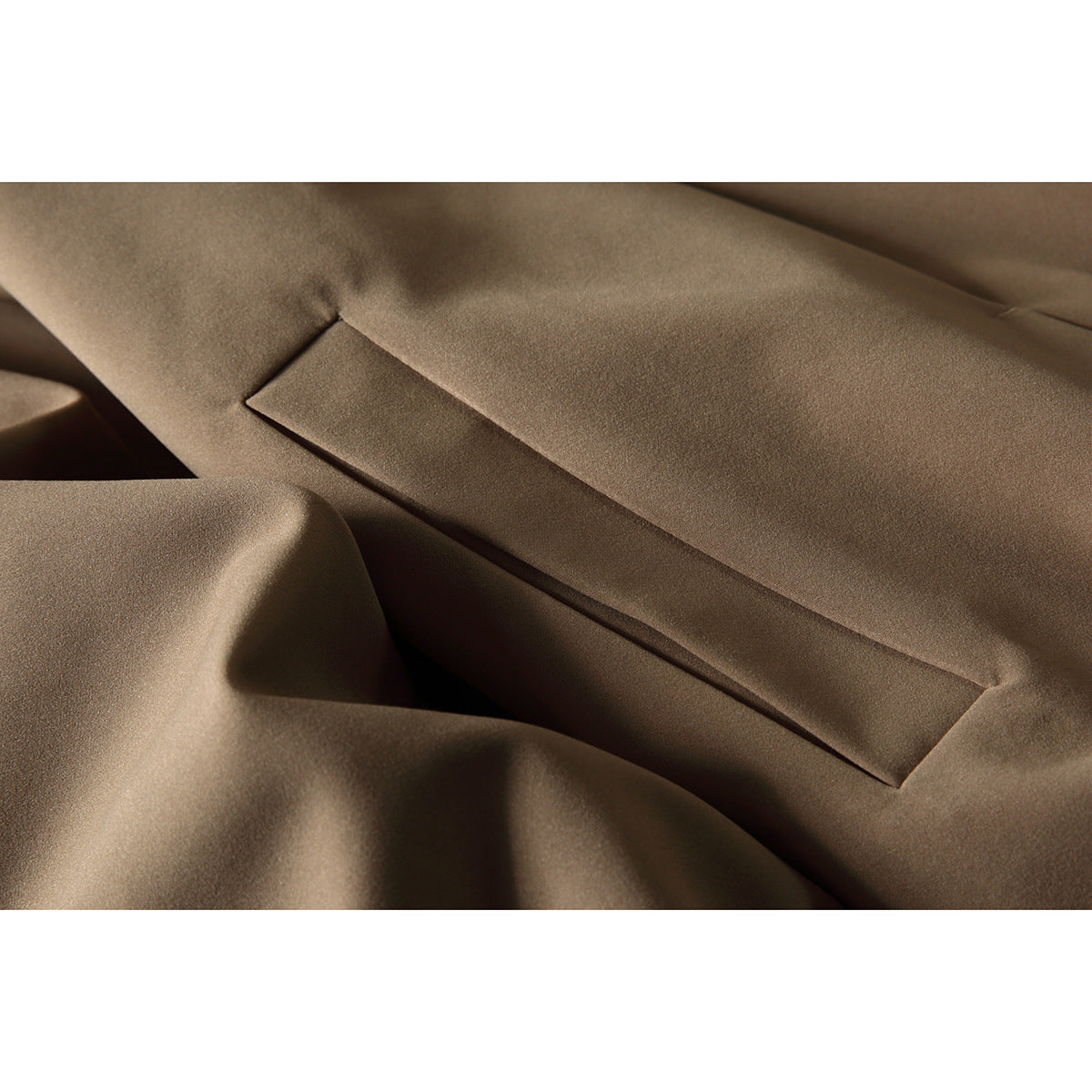 Men's Boxy Blouson Jacket in Overshirt Style with Stand Collar and Strap Detail EVA-US