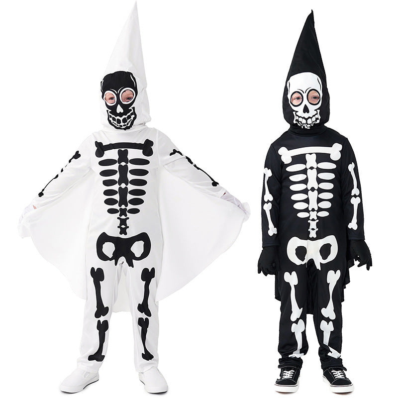 Women's skeleton costume with cloak and gloves EVA-US
