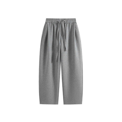 Women’s Wide Jogging Pants made of Cotton Blend with Elastic Cord Waistband EVA-US