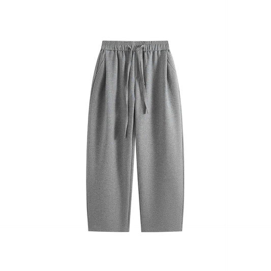 Women’s Wide Jogging Pants made of Cotton Blend with Elastic Cord Waistband EVA-US