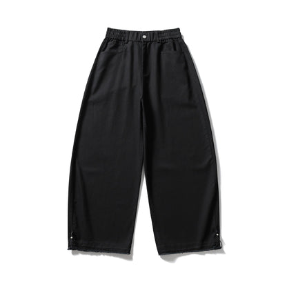 Women culotte pants in a wide cut with elastic waistband and drawstring EVA-US