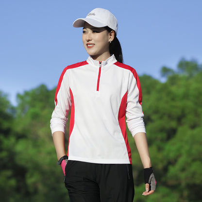 Women's Sports Long Sleeve with Half Zip and Breathable Inserts EVA-US