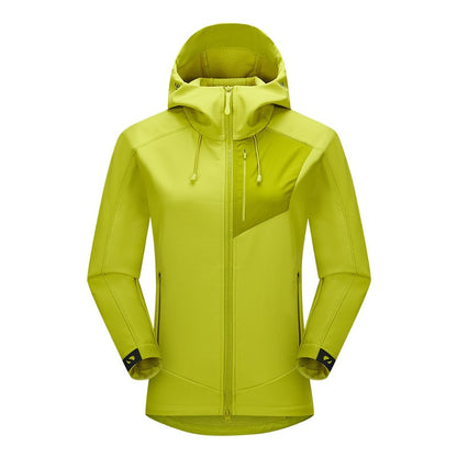 Men's Softshell Trekking Jacket with Hood breathable windproof stretch EVA-US