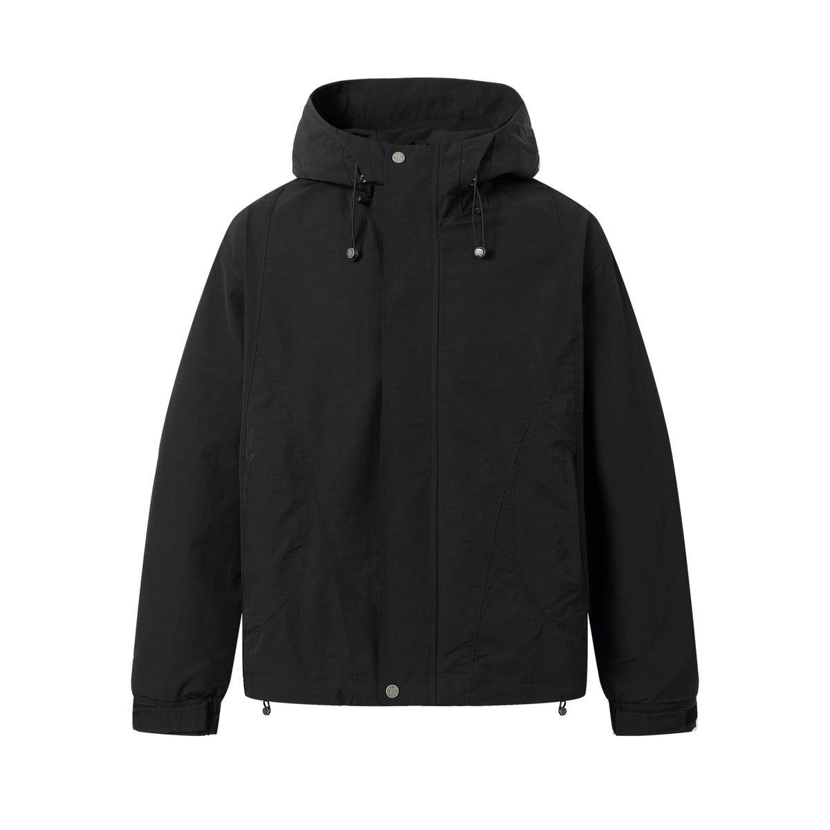 Unisex Short-cut water-resistant hooded jacket in boxy cut with drawstring and adjustable cuffs EVA-US